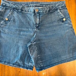 Lane Bryant Classic Blue Jean 9in Inseam Shorts